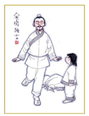 Китайское упражнение Золотой петух стоит на одной ноге