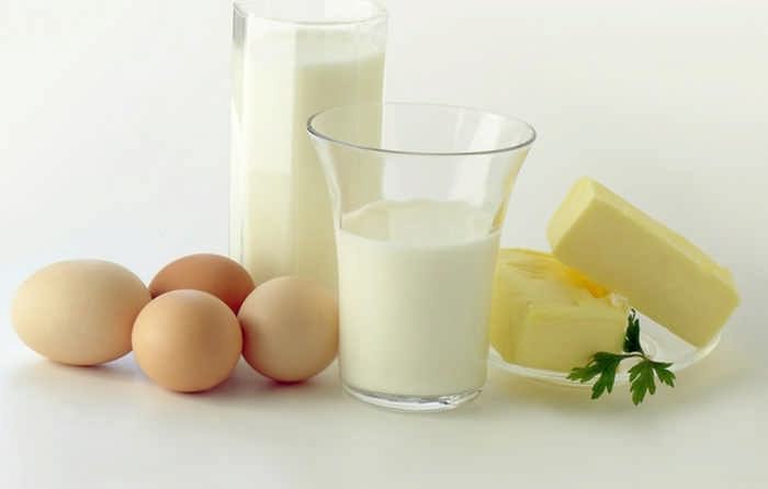 Сливочное масло и яйца